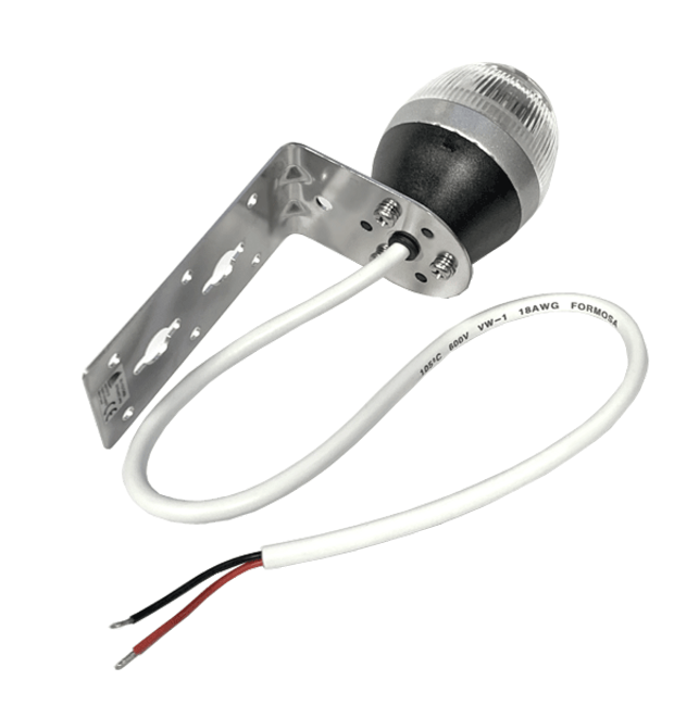 LED Anchor Light with stainless steel mounting bracket and marine grade lead wire, USCG Certified for 3NM.