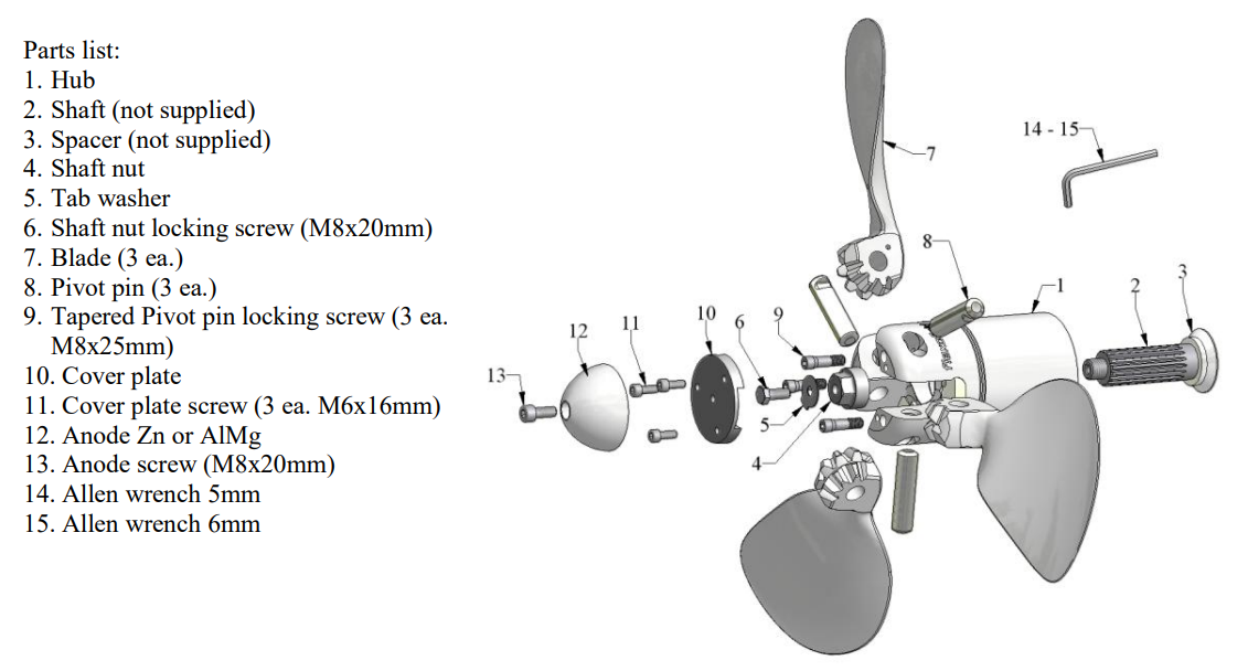Flexofold M16 x 2.0 Prop Nut for Sail Drive SD | flexofold-m16-x-2-0-prop-nut-for-sail-drive-sd | Cruising Solutions | Performance