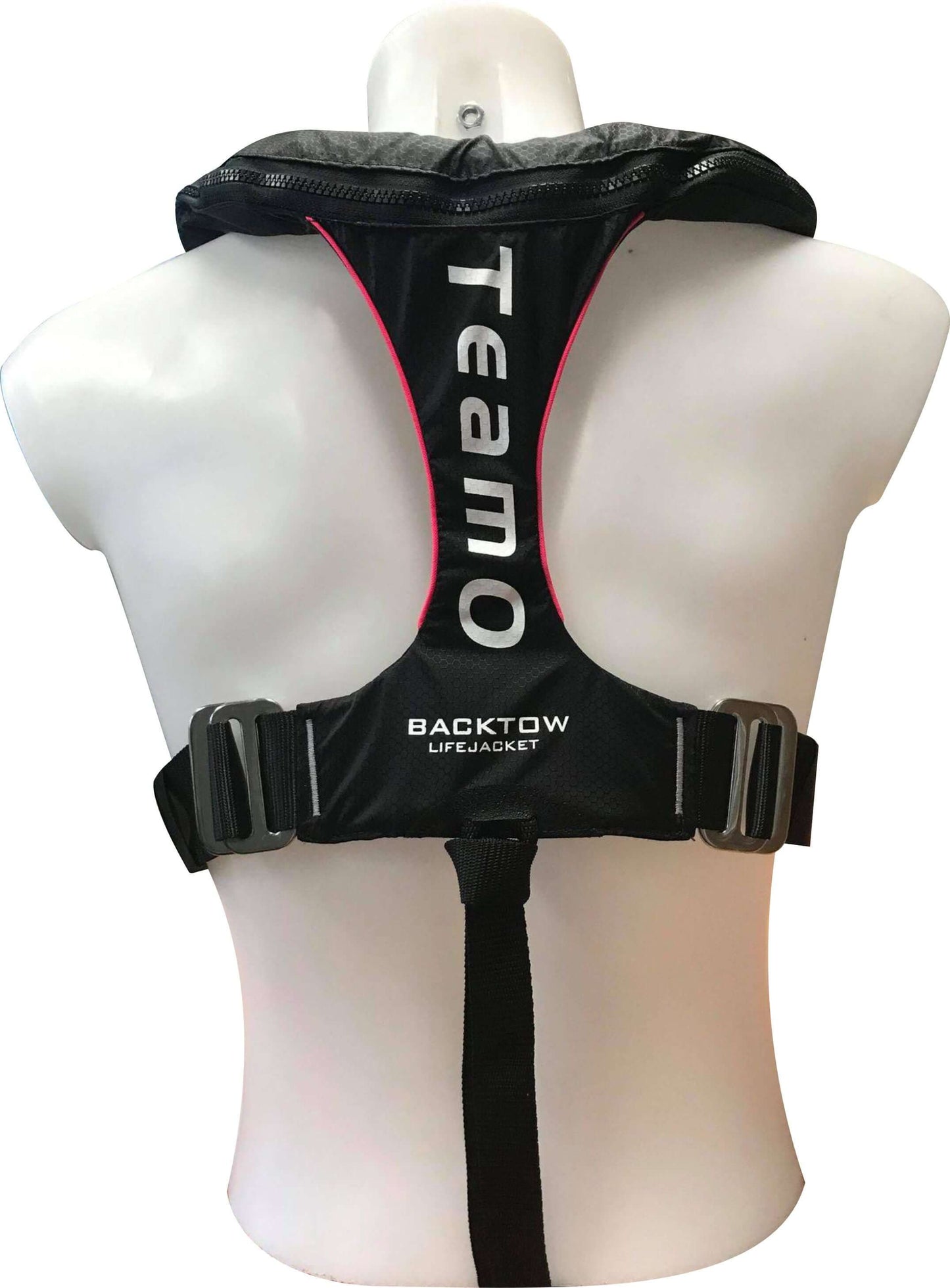 TeamO Marine | 170n Backtow™ Coastal Inflatable PFD | Black/Orange | teamo-marine-170n-backtow-coastal-inflatable-pfd-black with orange trim