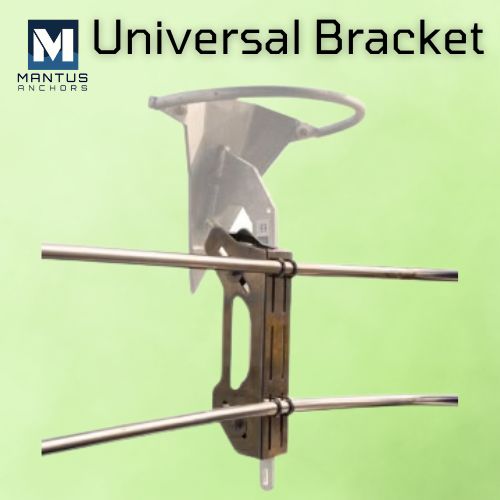 This universal roller bracket allows you to store an anchor of any design on the rail on the stern or on the bow. The rollers adjust and allow you to customize the bracket to snugly secure the shank of any design. The tight flitting rollers eliminate any movement, yet the anchor easily slides into the customized bracket