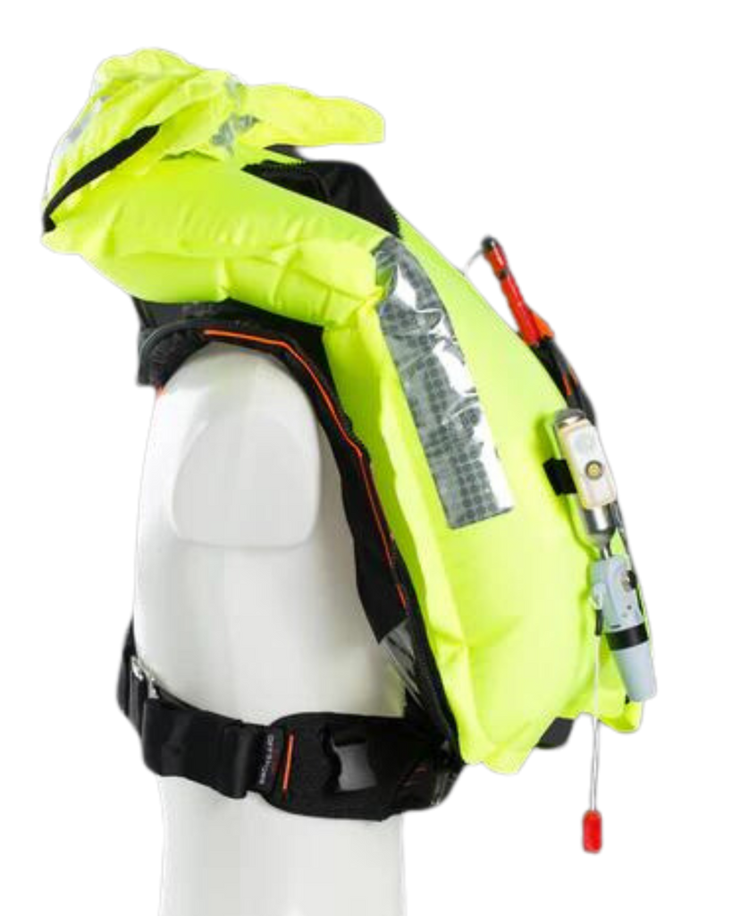 Side View of 170N BackTow inflatable PFD.