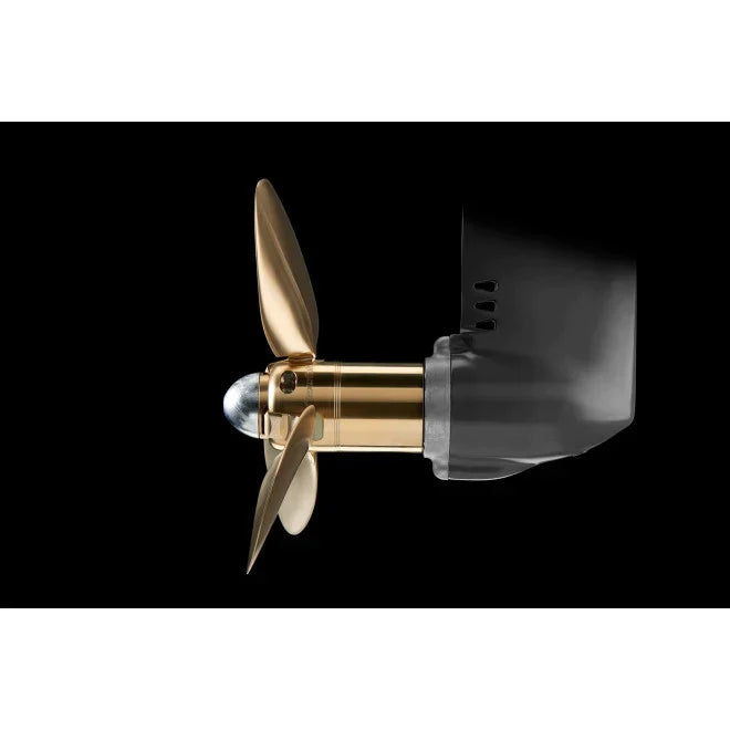 Flexofold 3 Blade Saildrive Propeller  side and open view picture of folding prop