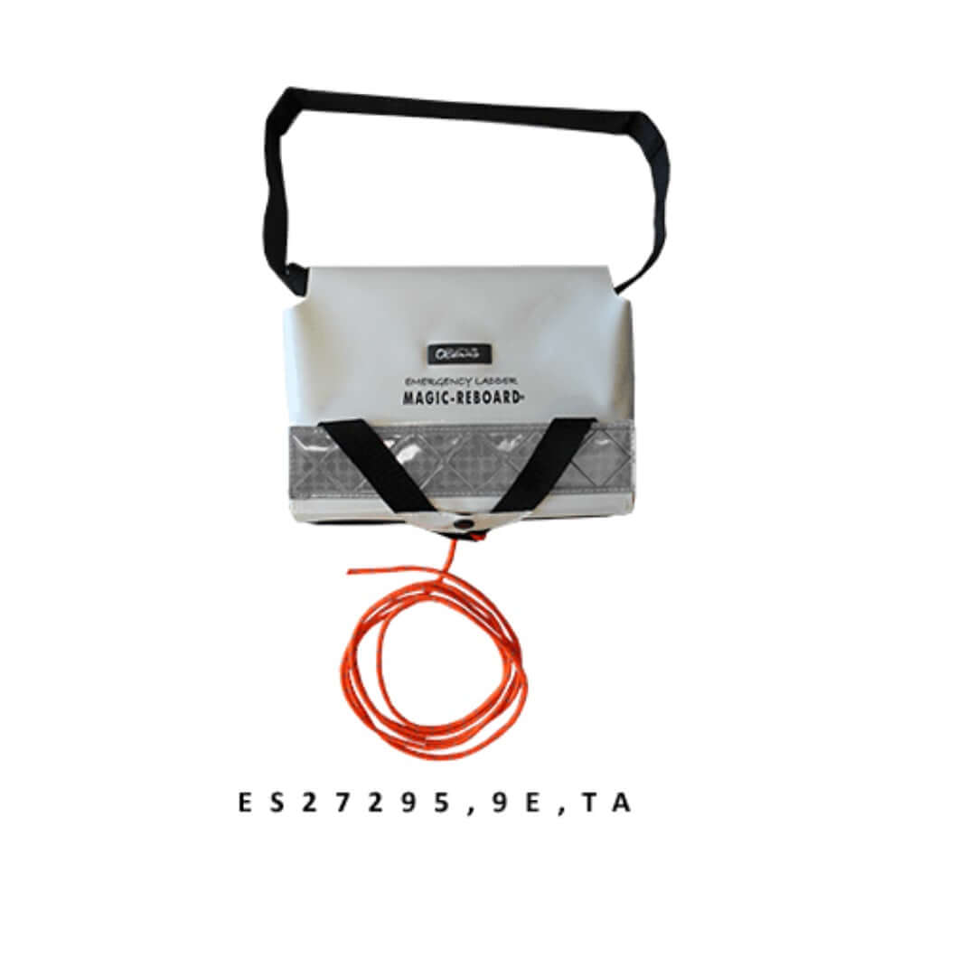 9 step emergency boat ladder - Magic Reboard with flexible rungs and secure design for boating safety.