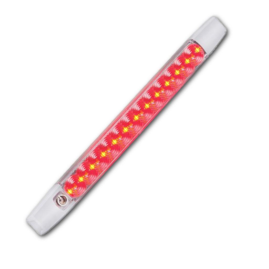 12" Surface Mount Red / White LED Fixture w/ Touch Switch