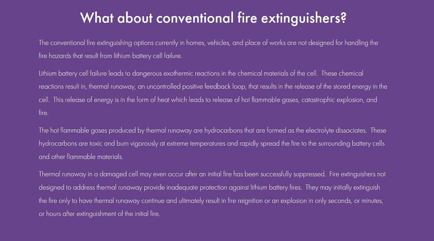 LiCELL - AA500 500ml AVD - Lithium Battery Fire Extinguisher - Sea-Fire | licell-aa500-500ml-avd-lithium-battery-fire-extinguisher-sea-fire | Licel | Licell Lithium Battery Fire Extinguisher