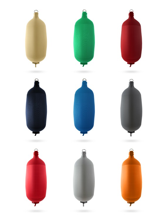 All colors of Fendertex® Cylindrical Inflatable Fender (Bare)