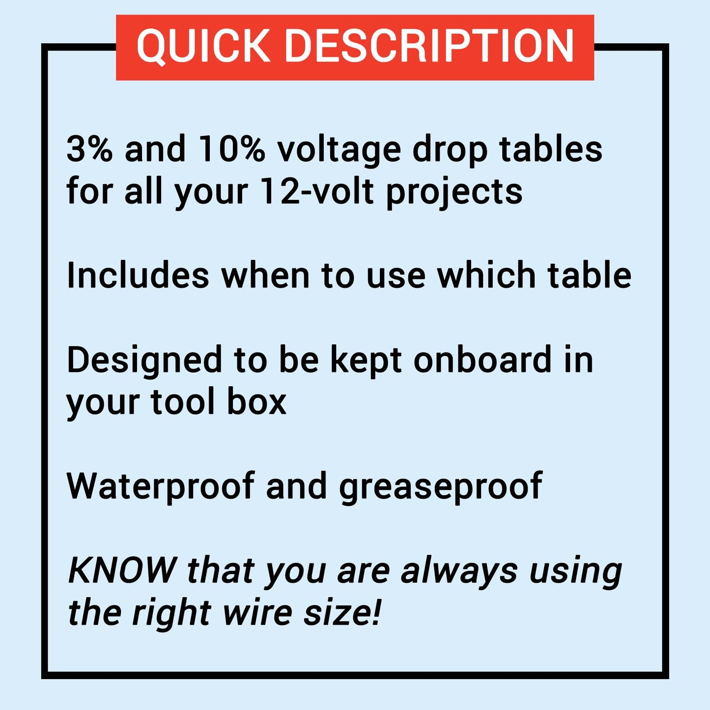 12 Volt Wiring Size Chart