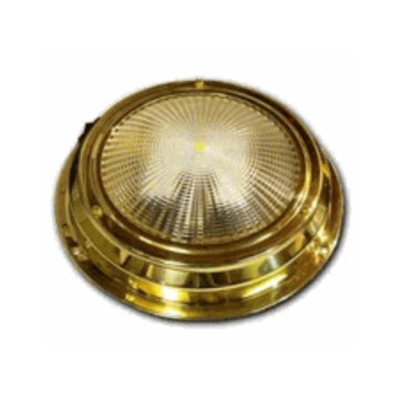 6.5 inch LED dome light fixture in a brass finish, providing stylish lighting for various spaces.