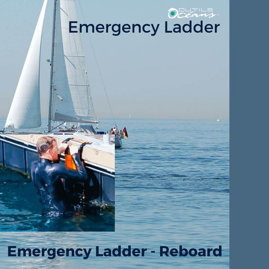 Dock Reboarding Emergency Ladder For Docks - Marinas - Boats in use for reboarding.