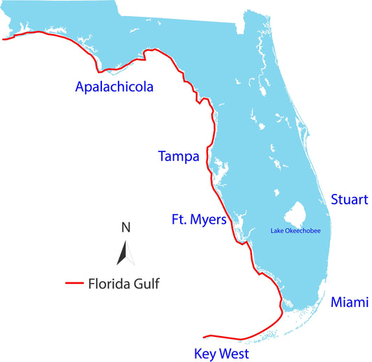 Map included with Florida Gulf Coast Quick Reference Cruising Guide