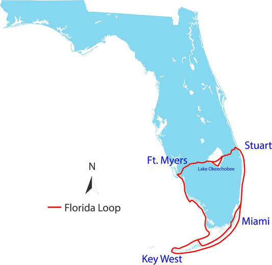 Map included with Florida Keys & Okeechobee Quick Reference Cruising Guide