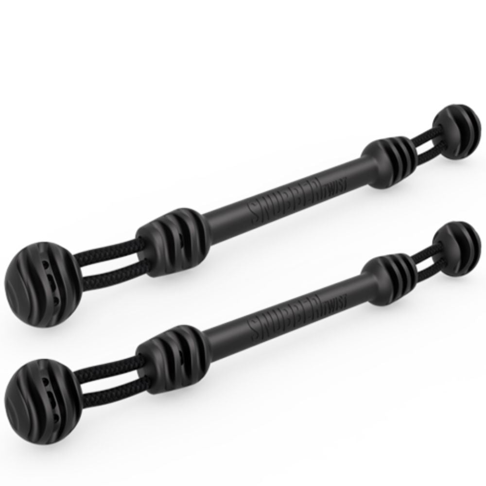 Snubber TWIST Marine Dock Line Snubbers shock absorber pair in black with braided rope ends