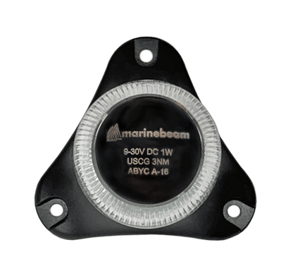 Top view of light showing brand name and spec. information of voltage and watts.