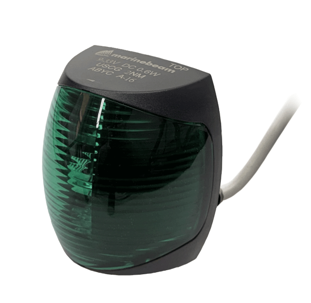 LED Port / Starboard Navigation Fixtures - Marinebeam green lamp for boating safety
