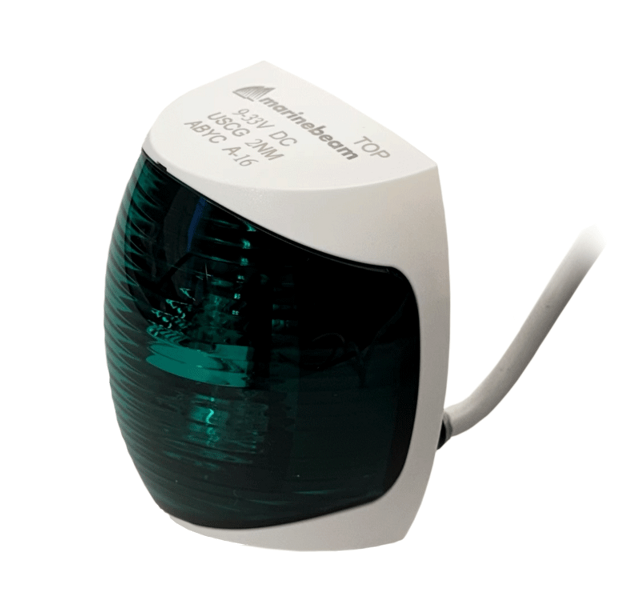 LED Port / Starboard Navigation Fixtures by Marinebeam, designed for marine use with a sleek profile and efficient lighting.