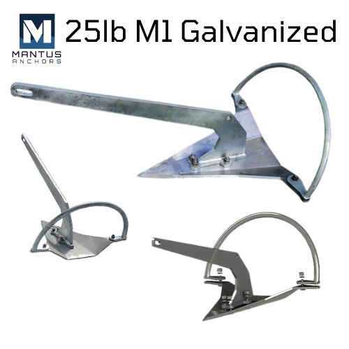 The 25lb Galvanized M1 anchor, like other products in the Mantus M1 anchor series, is designed for durability, reliability, and longevity.