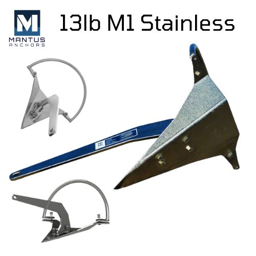 Boat owners can rely on its strength and longevity, ensuring their vessels remain securely anchored even in challenging conditions. Whether for recreational boating or professional marine activities, the 13lb M1 Stainless Mantus Anchor provides peace of mind to boat owners, knowing their boats are safely secured.