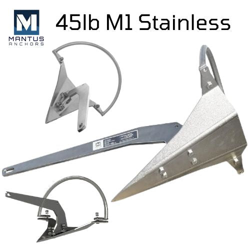 The 45lb M1 Stainless Mantus Anchor is indeed a robust and corrosion-resistant option suitable for anchoring boats in marine environments.