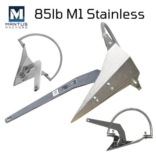 Whether for recreational boating or professional marine activities, the 85lb M1 Stainless Mantus Anchor provides peace of mind to boat owners, knowing their vessels are securely anchored even in challenging conditions.