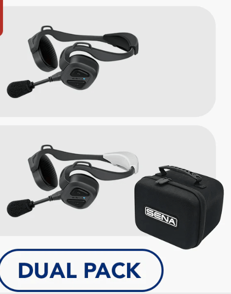 NAUTITALK BOSUN Waterproof Floating Headset DUAL PACK with protective case and dual headsets for group communication.