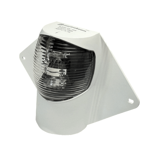 LED Deck Light Steaming Light Combo Masthead Fixture - White Housing for boats, featuring a sleek design and powerful lighting.