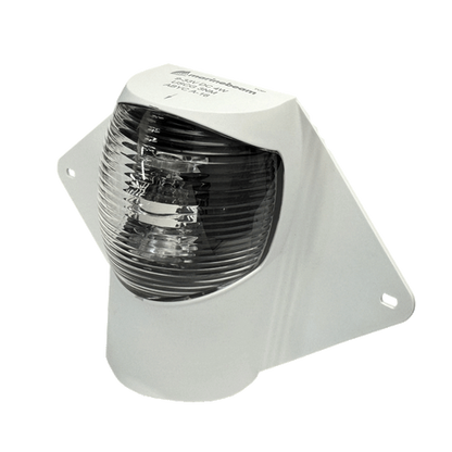 LED Deck Light Steaming Light Combo Masthead Fixture - White Housing for boats, featuring a sleek design and powerful lighting.