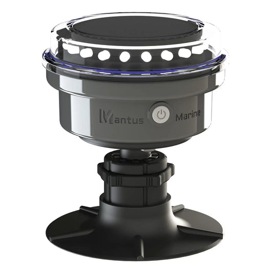 Mantus all-white navigation light with engine-cowling mounting base
