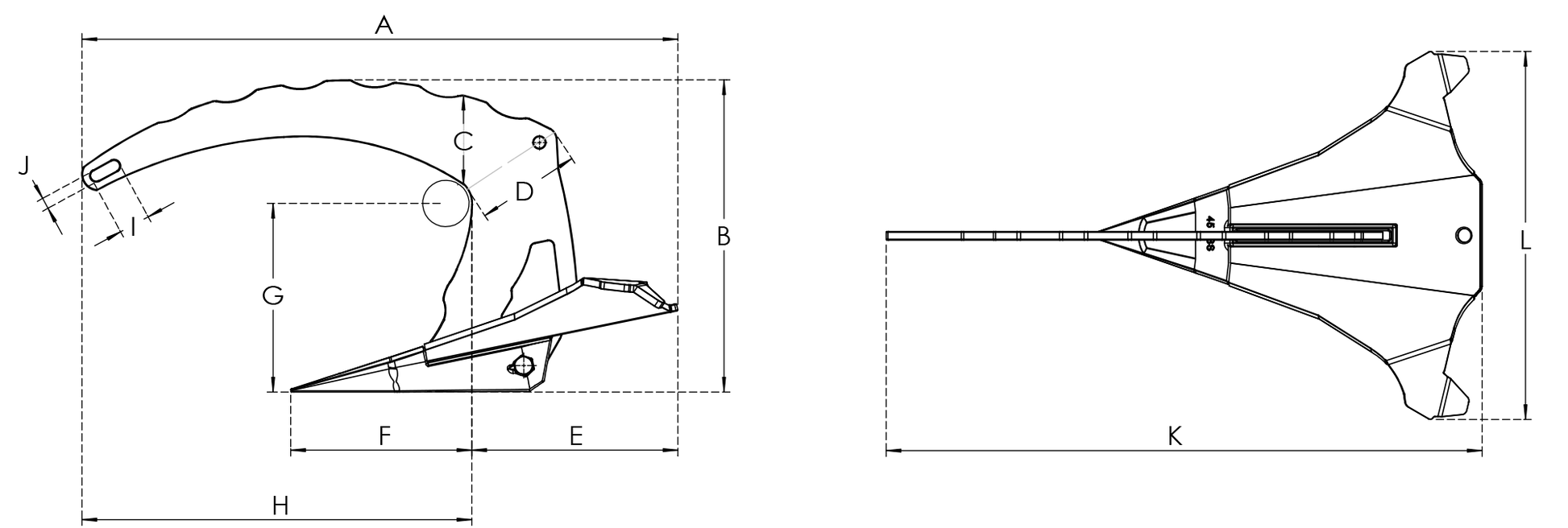Mantus M2 Performance anchor dimensions diagram