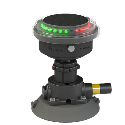 Mantus tricolor navigation light with removable SeaSucker mount