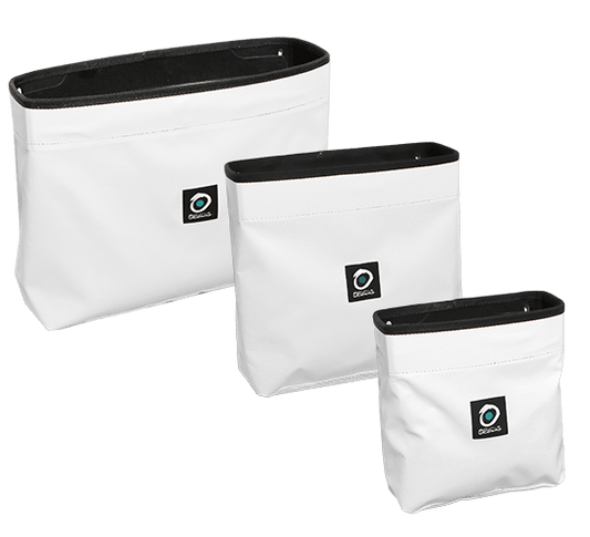 Open Rope Bags for Sailboats by Outils Oceans in three sizes for organizing ropes and gear.