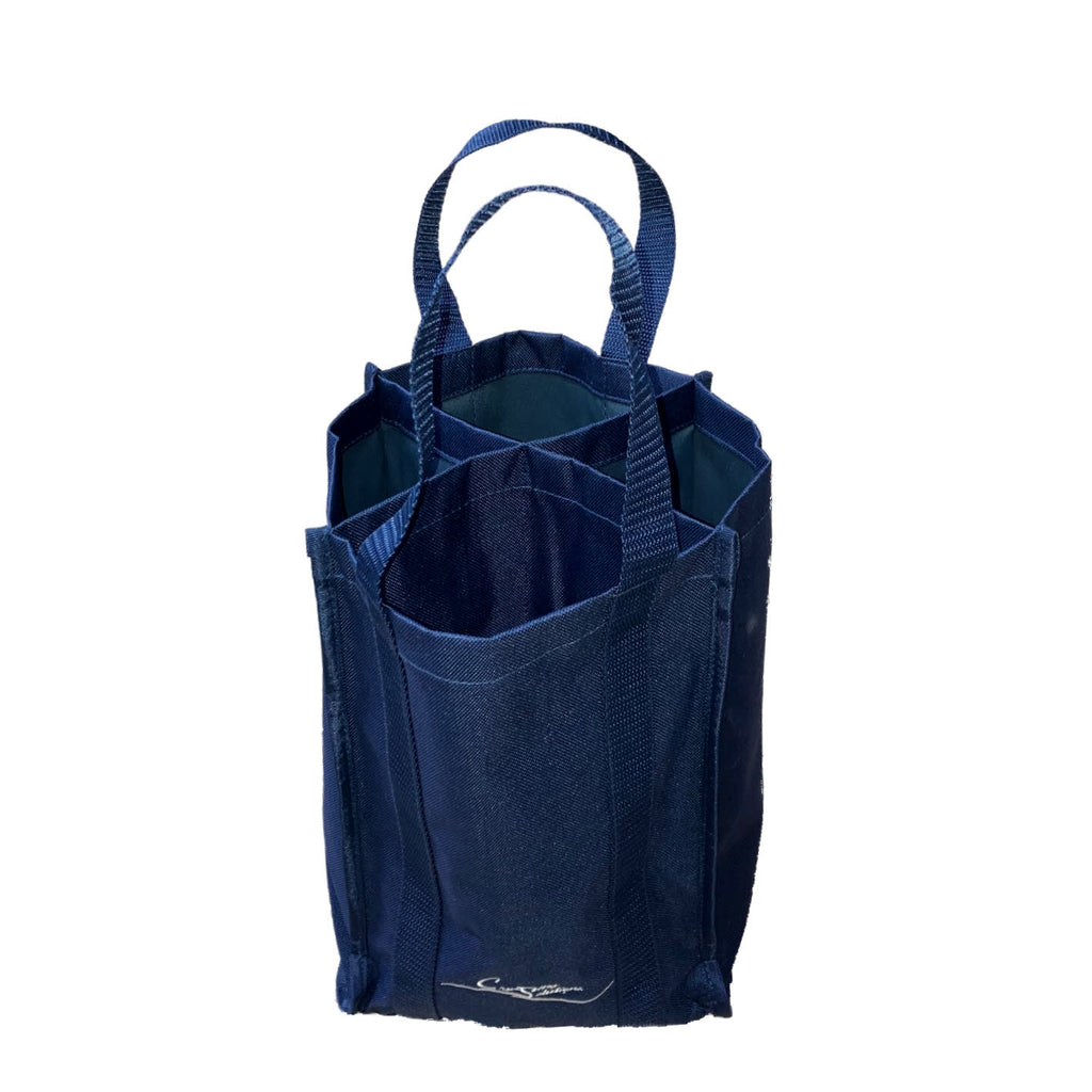 Bosun's Bag Wine Bottle Tote Bag - Blue
