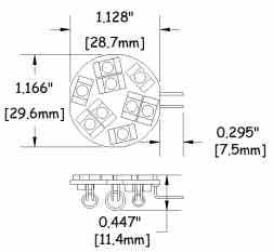 G4 9 Power Dual Color - bulb fit detail