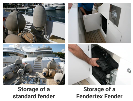 Difference between the Storage Space in Standard Fender and Fendertex Fender.