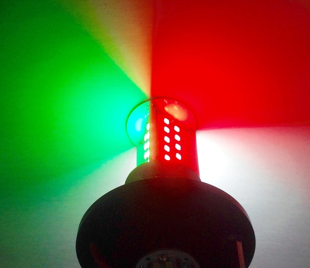 BAY15D Tri-Color Navigation Light LED Bulb