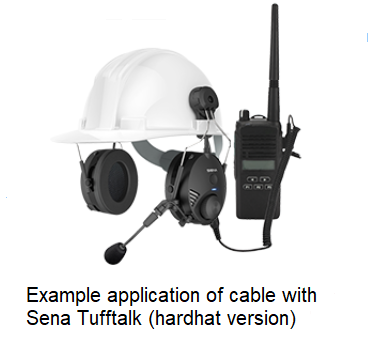 Sena TuffTalk 2-Way Radio Cable for Motorola Commercial Radios w/ Multipin Connector