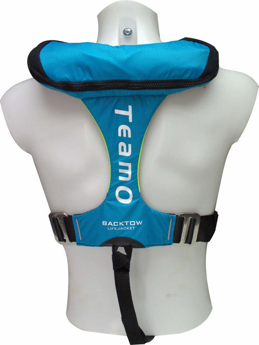 TeamO Marine Offshore Hammar PFD Blue featuring a sleek design and reliable harness for offshore safety.